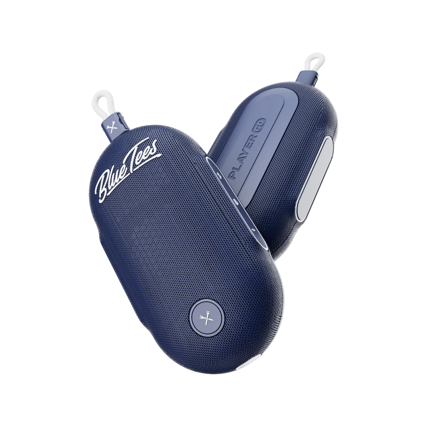 Blue Tees Player Go Speaker Navy Front and Back