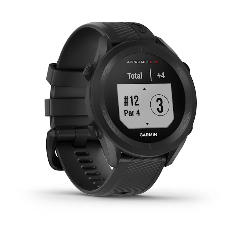 Garmin Approach S12 Golf Watch Black Angled