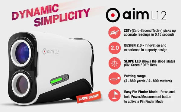 GolfBuddy Aim L12 Golf Rangefinder with Slope Specifications