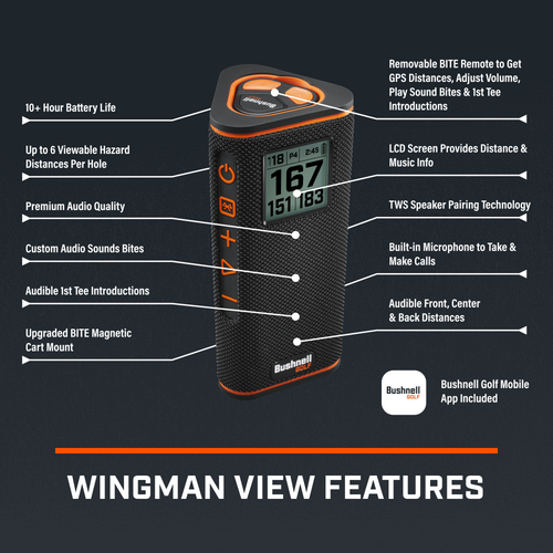 Bushnell Wingman View Golf Speaker Features