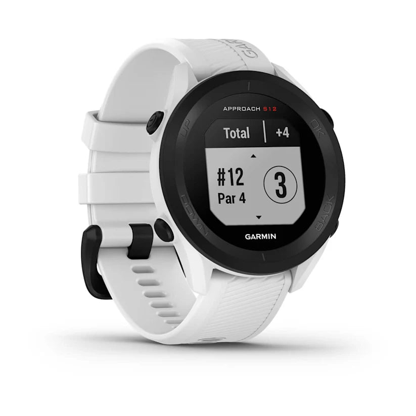 Garmin Approach S12 Golf Watch White Angled