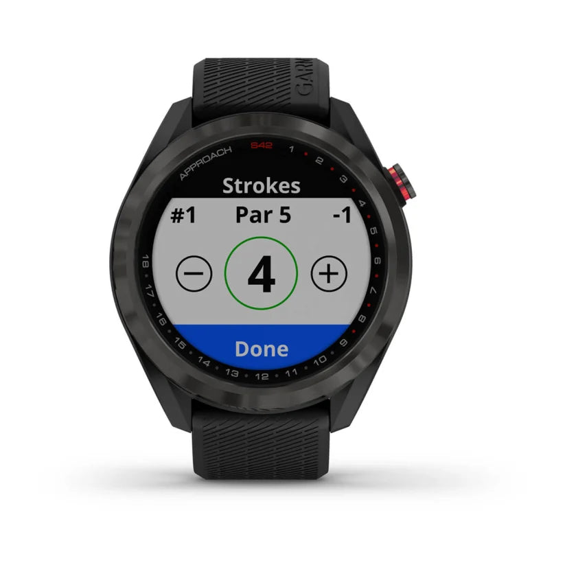 Garmin Approach S42 Golf Watch Black Scorecard