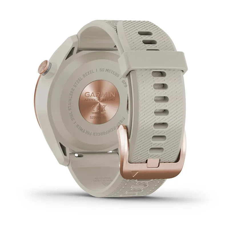 Garmin Approach S42 Golf Watch Rose Gold Back