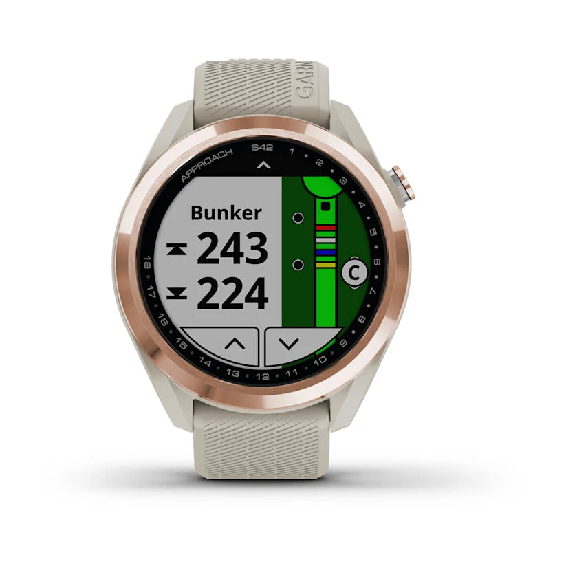 Garmin Approach S42 Golf Watch Rose Gold Front