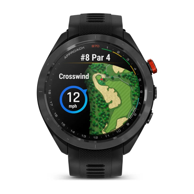 Garmin Approach S70 Golf Watch Black 42mm Wind Data