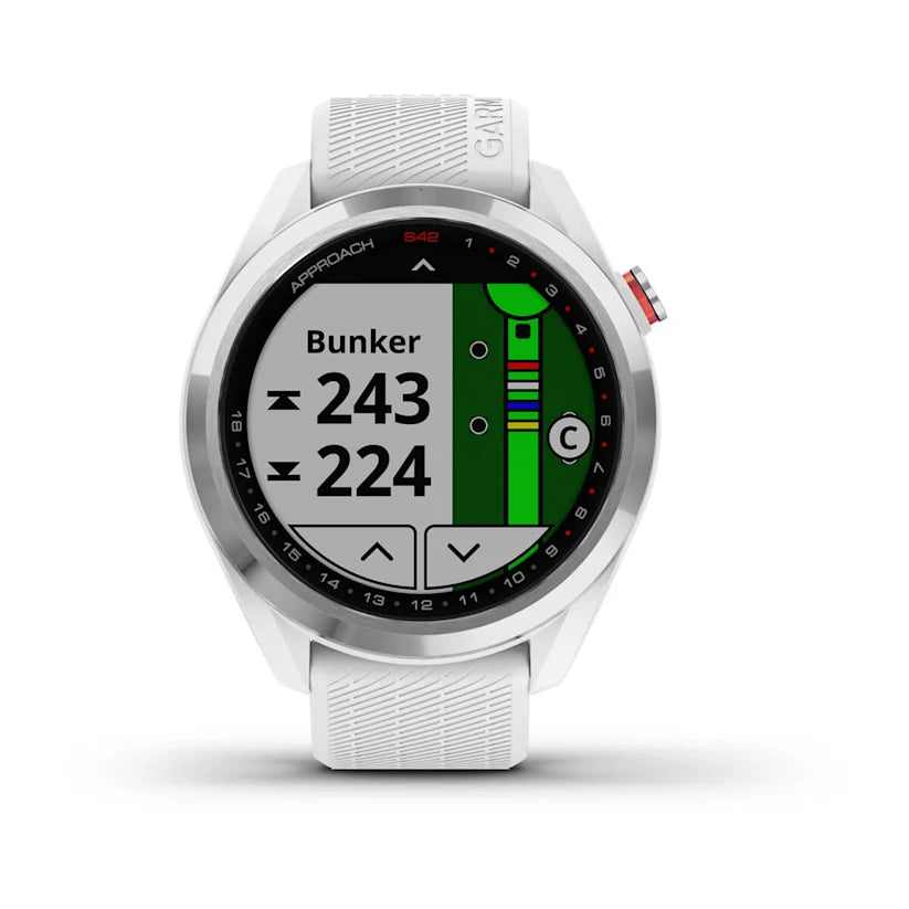 Garmin_Approach_S42_Golf_Watch_White_Front