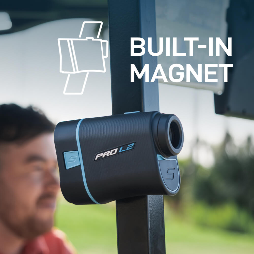 Shot Scope Pro L2 Golf Rangefinder Blue Magnetic Cart Mount