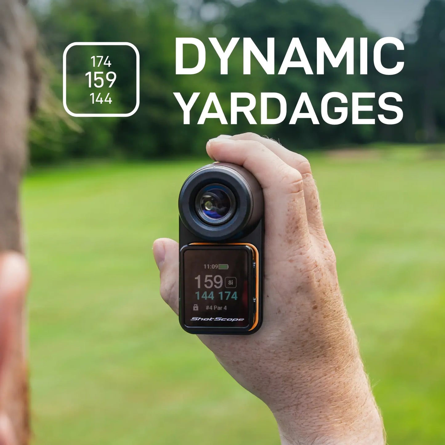 Shot Scope Pro LX 2nd Gen Golf Rangefinder Orange Dynamic Yardages