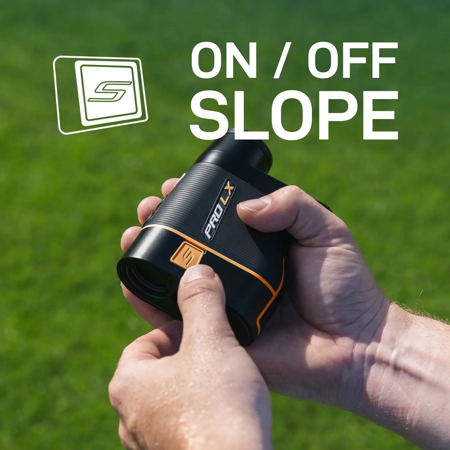 Shot Scope Pro LX 2nd Gen Golf Rangefinder Orange On Off Slope