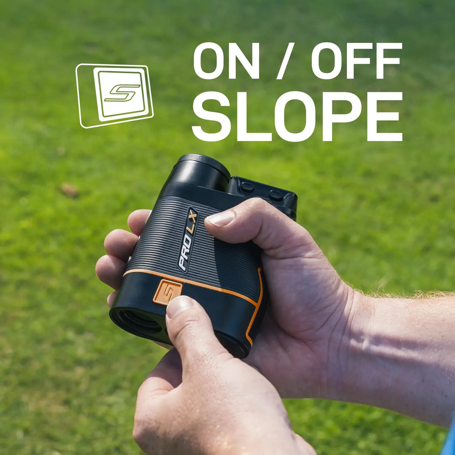 Shot Scope Pro LX 2nd Gen Golf Rangefinder Orange On Off Slope