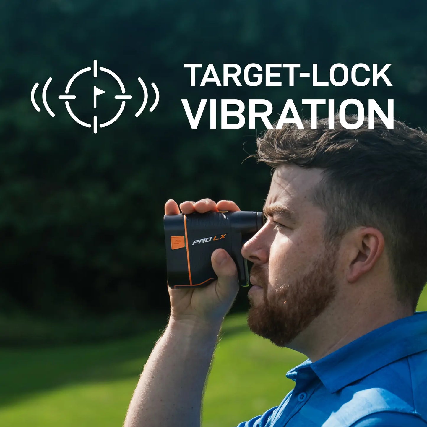 Shot Scope Pro LX 2nd Gen Golf Rangefinder Orange Target Lock Vibration