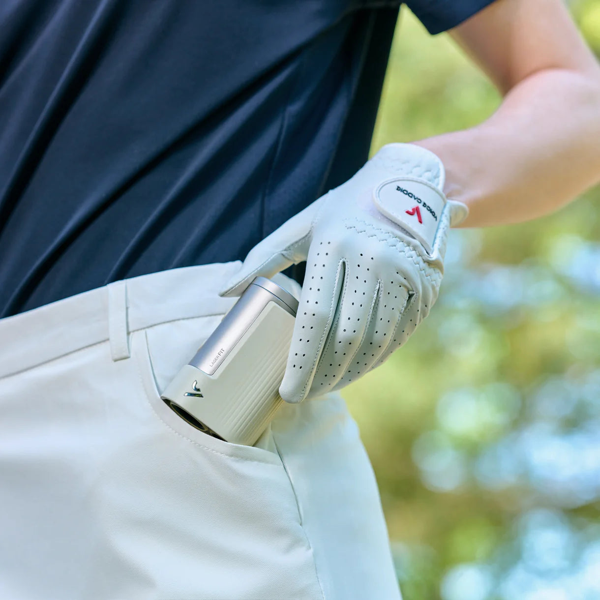 Voice Caddie Laser FIT Golf Rangefinder In Hand