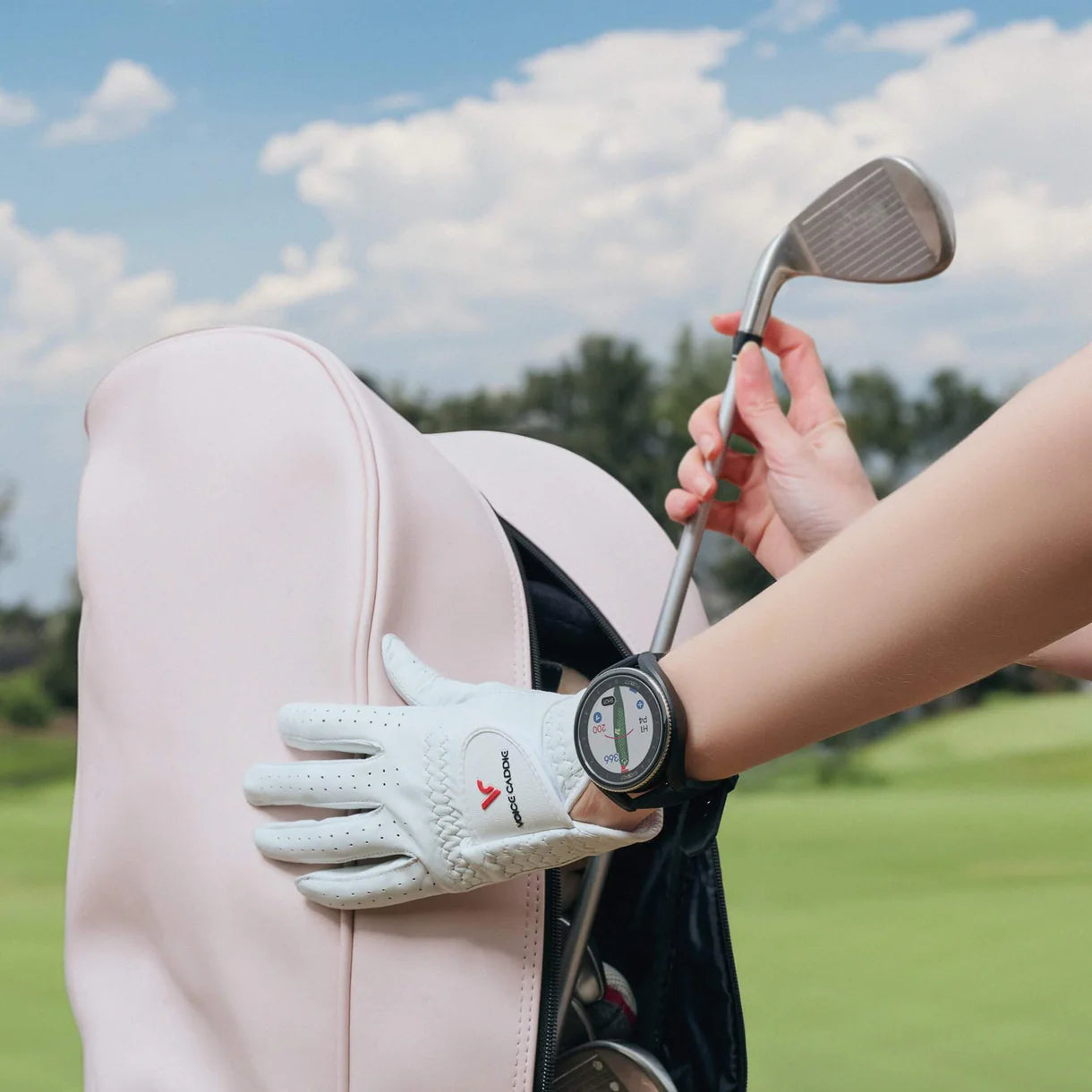 Voice Caddie T9 Golf Watch On Wrist 2