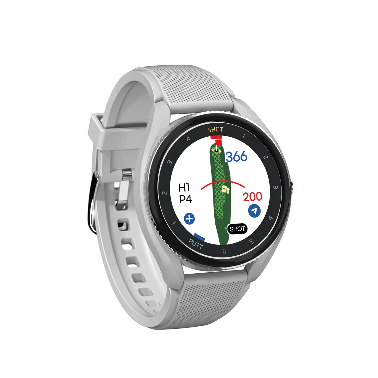 Voice Caddie T9 Golf Watch White Angled