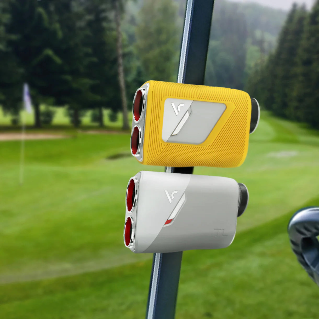 Voice Caddie TL1 Laser Golf Rangefinder with Slope Cart Mount